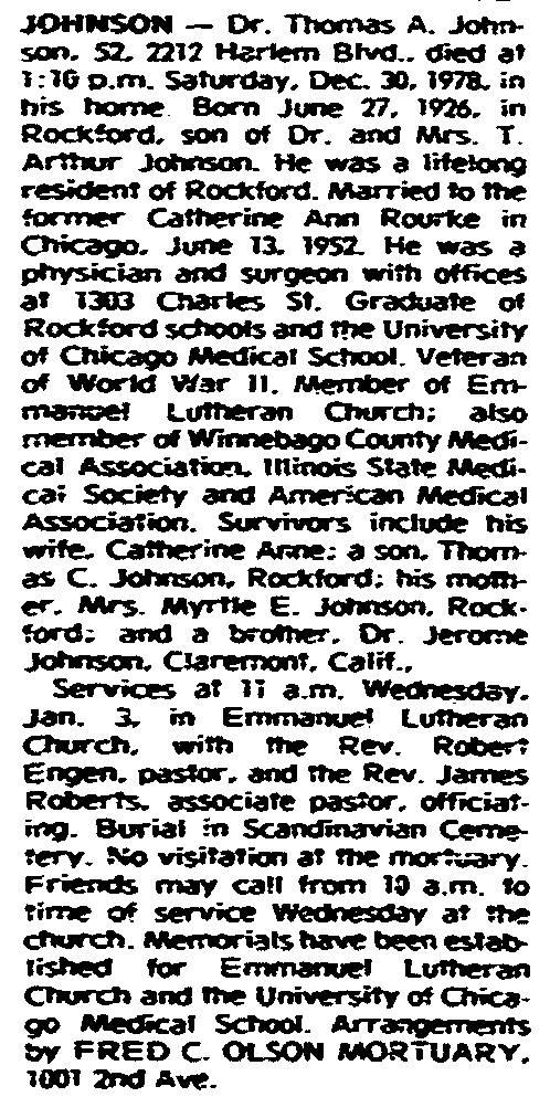 Dr. Thomas A. Johnson