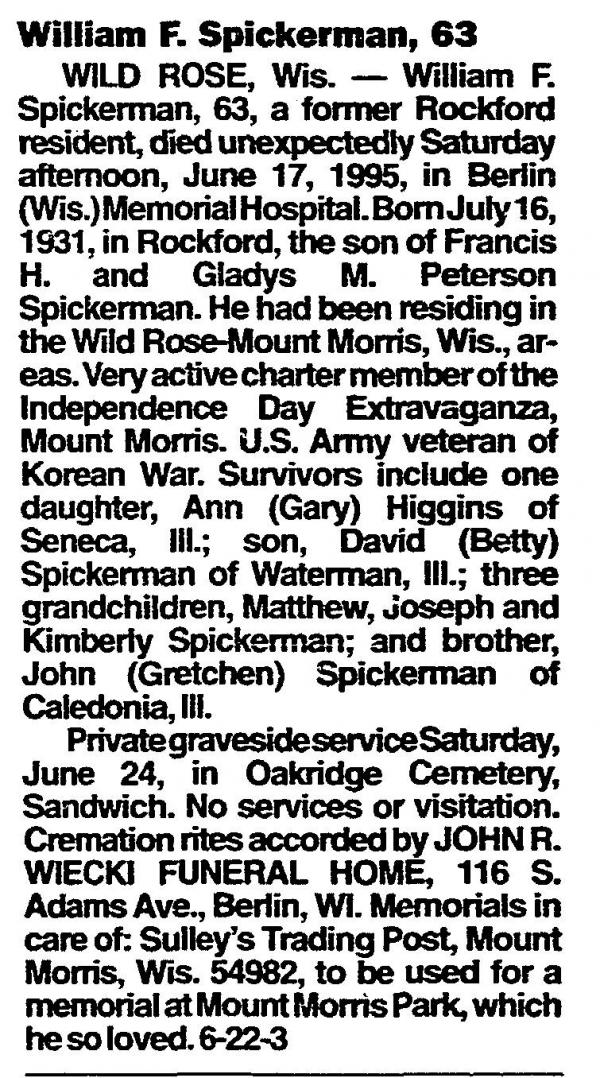 William "bill" Spickerman