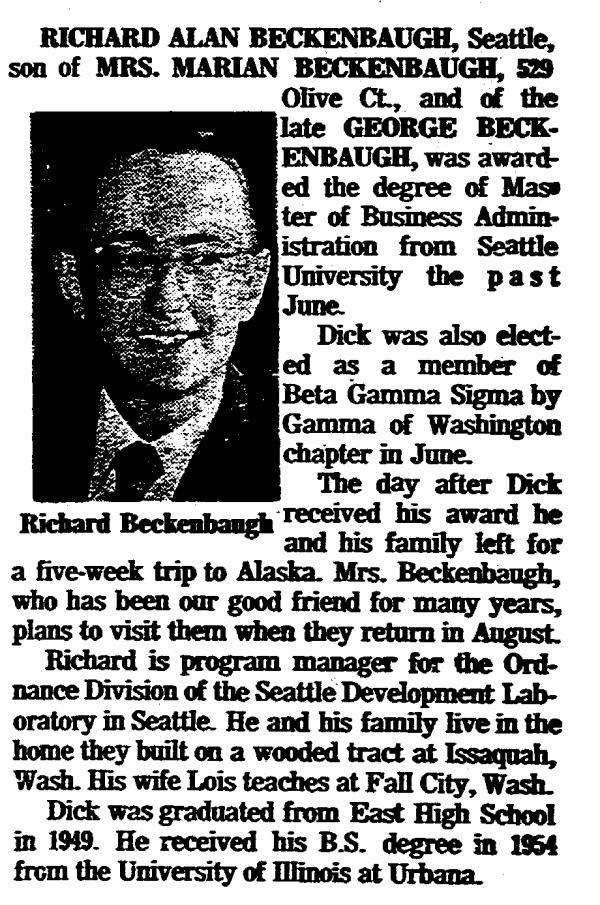 Richard "dick" Beckenbaugh
