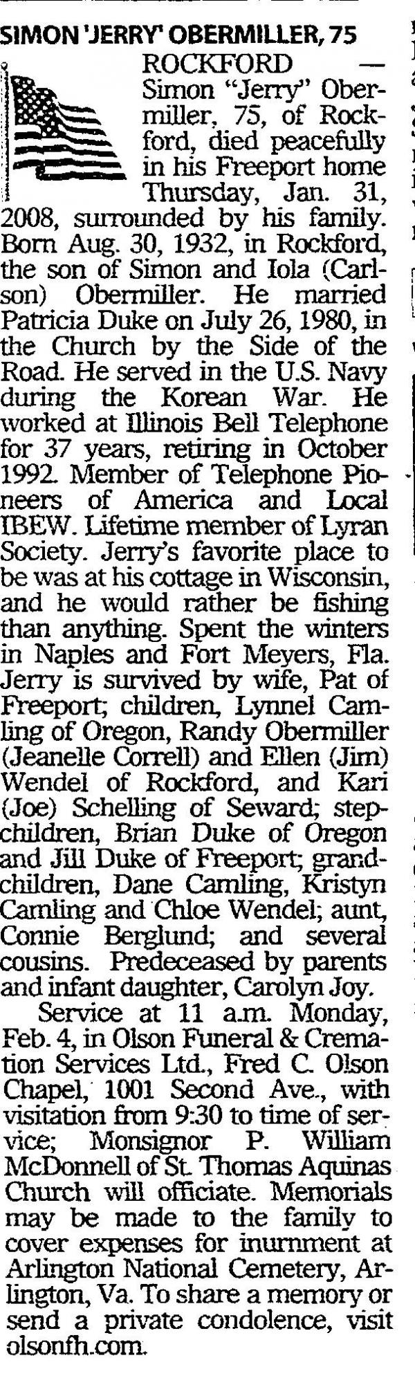 Simon "jerry" Obermiller