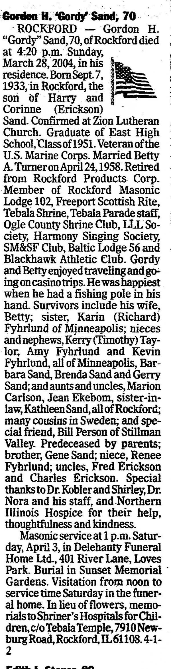 Gordon "gordy" Sand