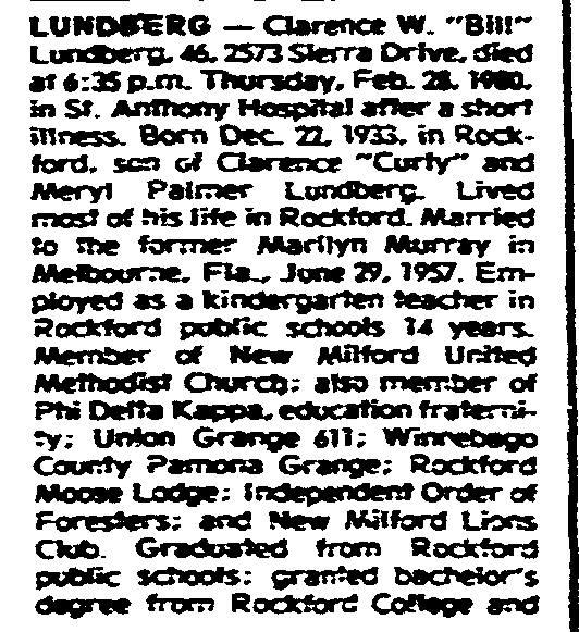 Clarence W. "bill" Lundberg