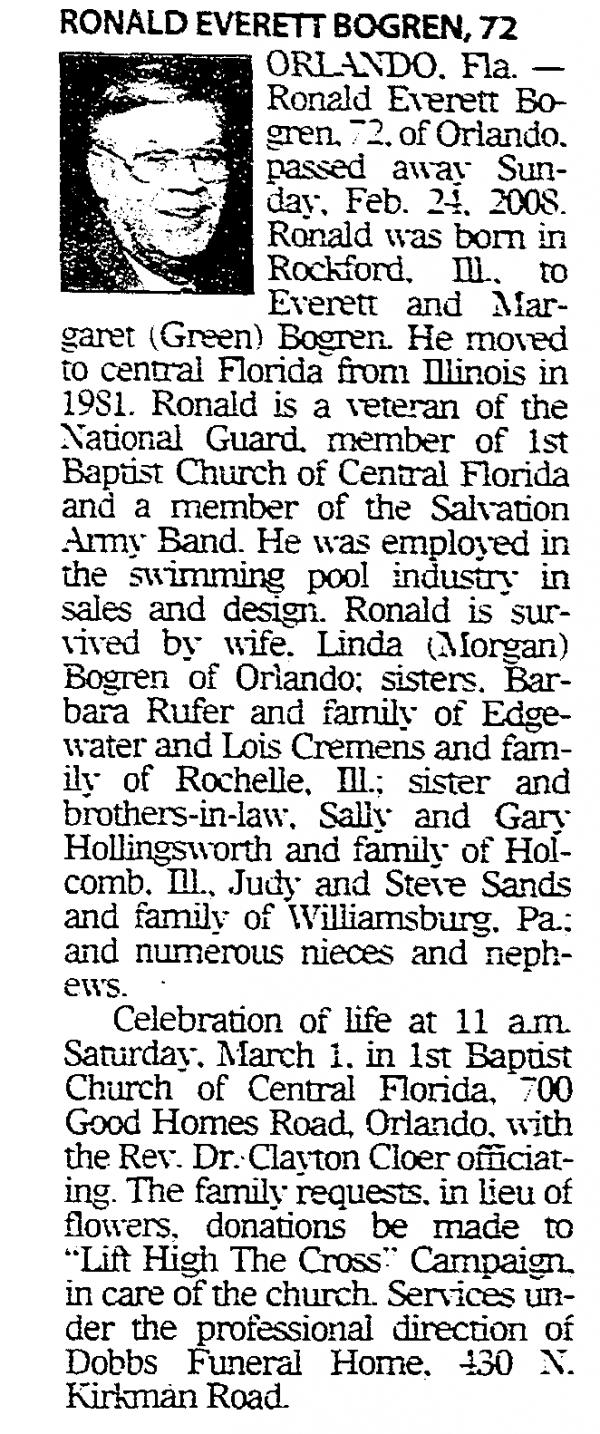 Ronald "ronnie" Bogren