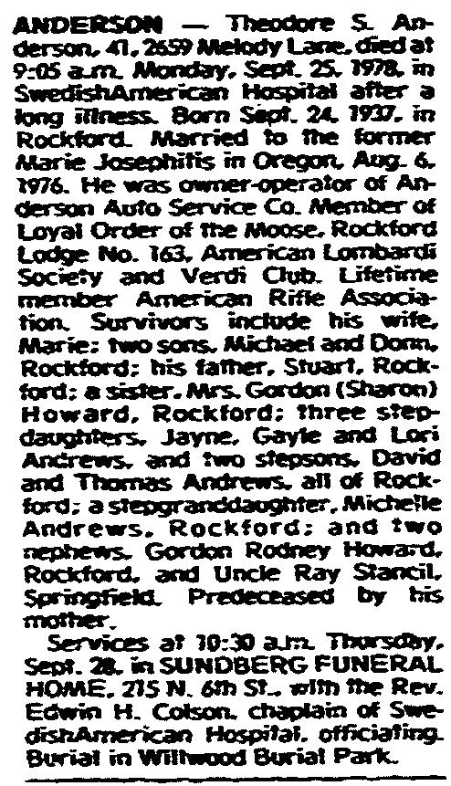 Theodore "ted" S. Anderson