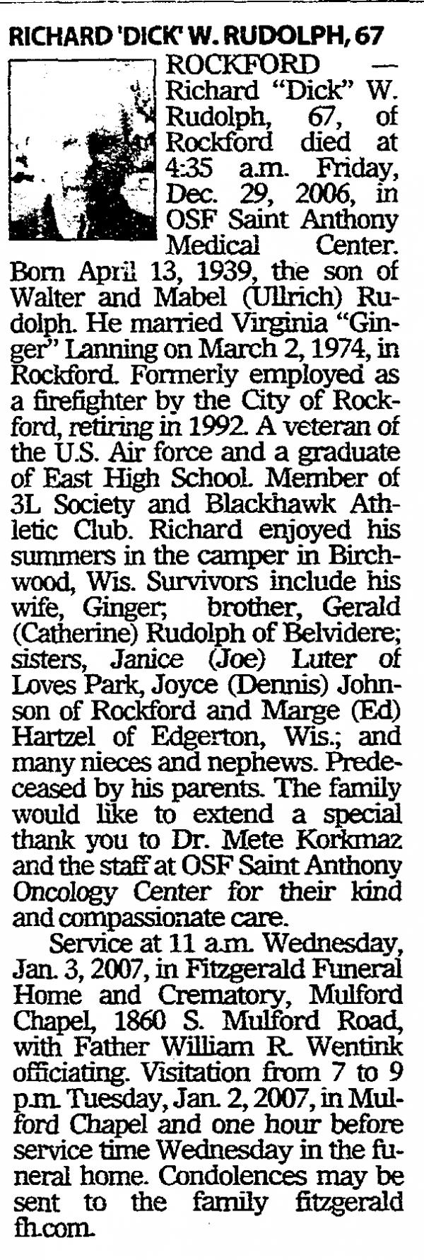 Richard "dick" Rudolph