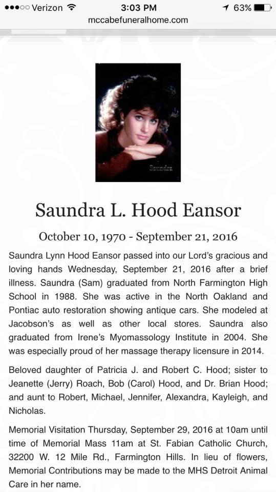 Saundra Hood-eansor