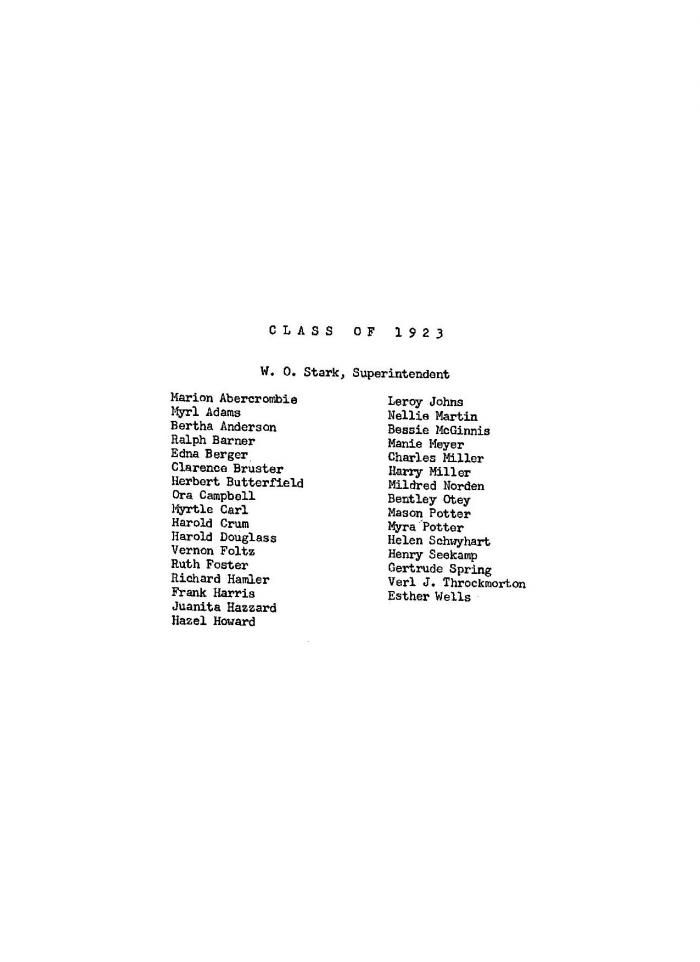Class of 1923