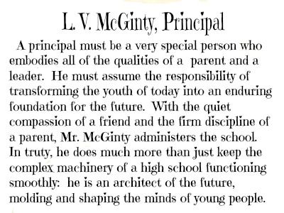 L. V. McGinty, Principal