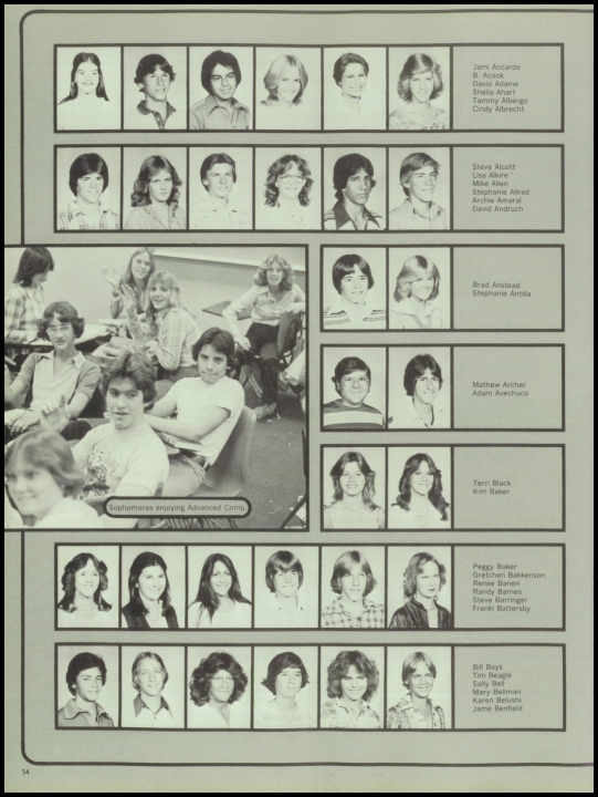 1979 Yearbook Sophomore Pictures
