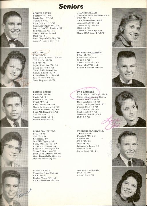 1960 - 1961 Senior Class