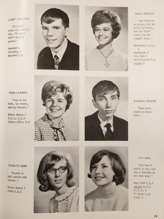 Class of 1967 Senior Pictures